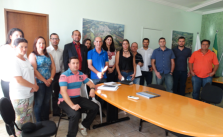 Representantes do Sintramfor em reunião com a prefeita, vereadores, servidores e outros