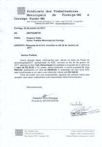 Resposta Assembleia para Prefeito