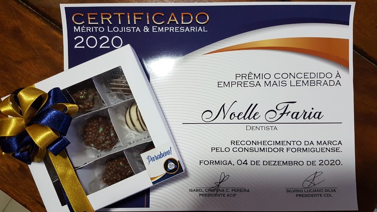 O título recebido pela dentista